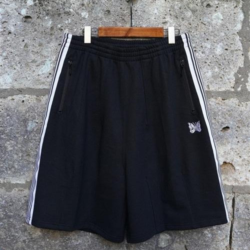 NEEDLES×BEAVER/ニードルズ×ビーバー/別注H.D. Track Short - Cotton Jersey -BLACK- トラックショーツ