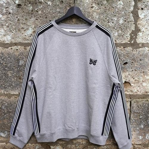Needles×BEAVER/ニードルズ×ビーバー　別注Track Crew - Cotton Jersey -GREY- トラッククルー -スウェット
