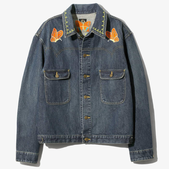 SALE NEEDLES/ニードルズ/PAPILLON EMB. JEAN JACKET - 12OZ DENIM デニムジャケット