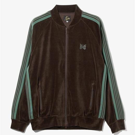 SALE NEEDLES/ニードルズ/RIB COLLAR TRACK JACKET - C/PE VELOUR リブカラートラックジャケット　ベロア