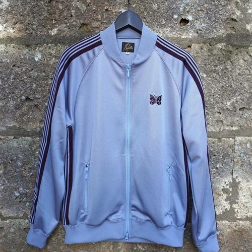 SALE Needles×BEAVER/ニードルズ×ビーバー　別注Rib Collar Track Jacket - Poly Smooth　-SAX- トラックジャケット