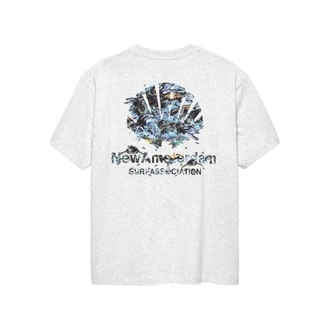 SALE New Amsterdam Surf Association/ニューアムステルダムサーフアソシエーション/DOLPHIN TEE ASH ドルフィン　Tシャツ