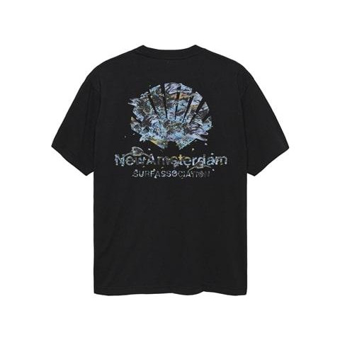 SALE New Amsterdam Surf Association/ニューアムステルダムサーフアソシエーション/DOLPHIN TEE BLACK ドルフィン　Tシャツ