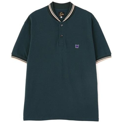 NEEDLES×BEAVER/ニードルズ×ビーバー/別注Shawl Collar S/S Polo - Cotton Pique ポロシャツ　-GREEN-