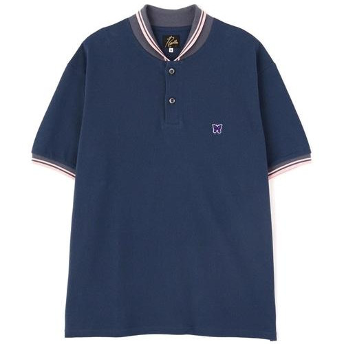 NEEDLES×BEAVER/ニードルズ×ビーバー/別注Shawl Collar S/S Polo - Cotton Pique ポロシャツ　-NAVY-