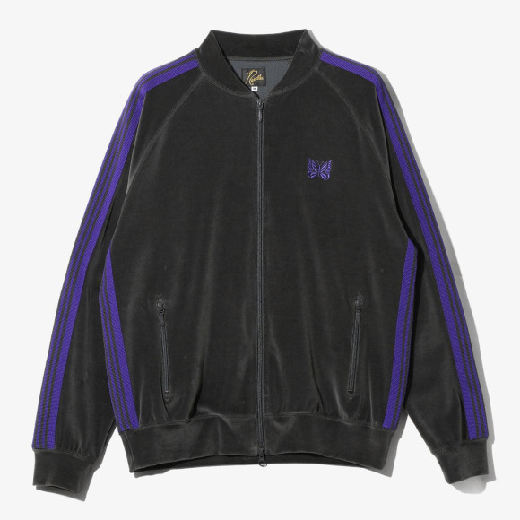 NEEDLES/ニードルズ/RIB COLLAR TRACK JACKET - C/PE VELOUR リブカラートラックジャケットベロア