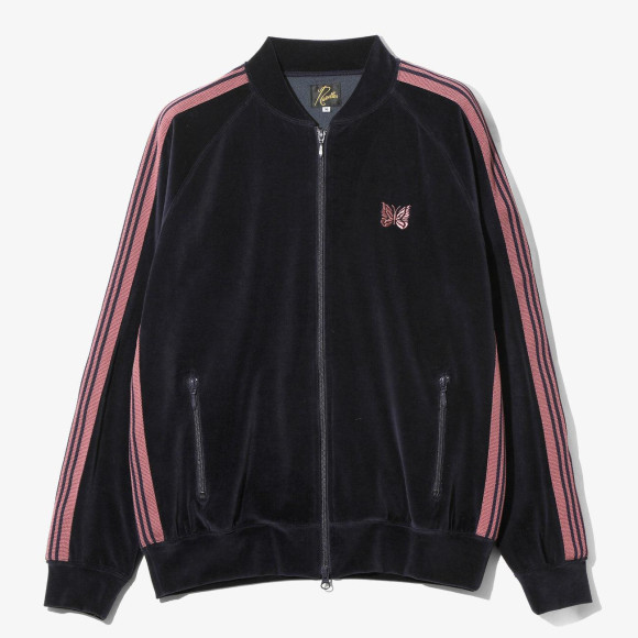 NEEDLES/ニードルズ/RIB COLLAR TRACK JACKET - C/PE VELOUR リブカラートラックジャケットベロア