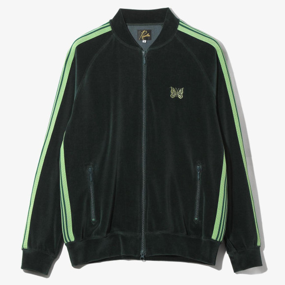 NEEDLES/ニードルズ/RIB COLLAR TRACK JACKET - C/PE VELOUR リブカラートラックジャケットベロア
