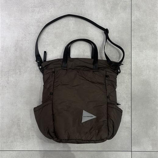 and wander/アンドワンダー/puffer mini ripstop tote bag パファーミニリップストップトートバッグ