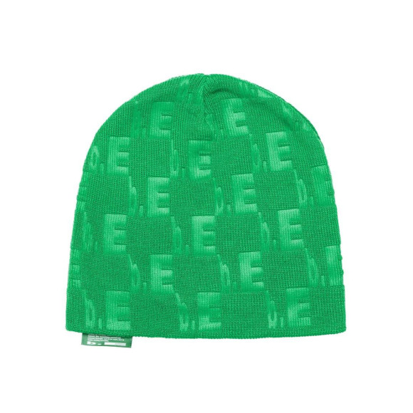 b.Eautiful/ビューティフル/Checkered Logo Emboss Beanie ビーニー