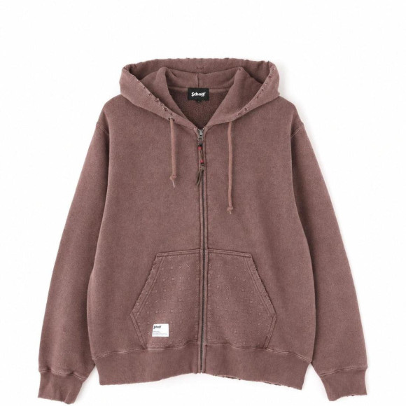 Schott/ショット/ASING ZIP HOODED SWEAT/エイジング ジップ スウェット