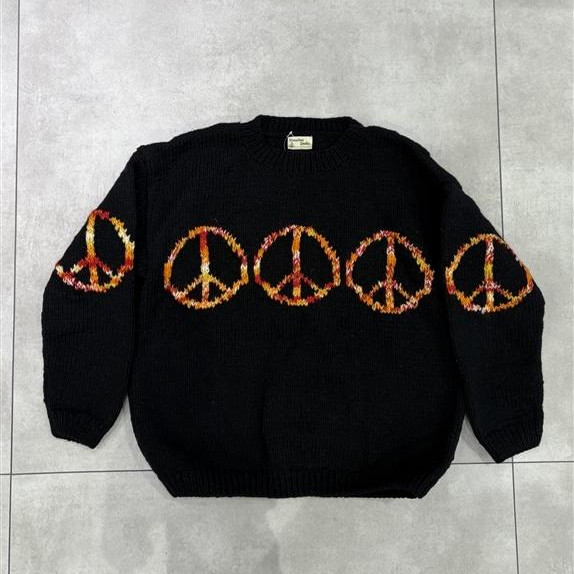 MacMahon Knitting Mills /マクマホンニッティングミルズ/Crew Neck Knit - Peace
