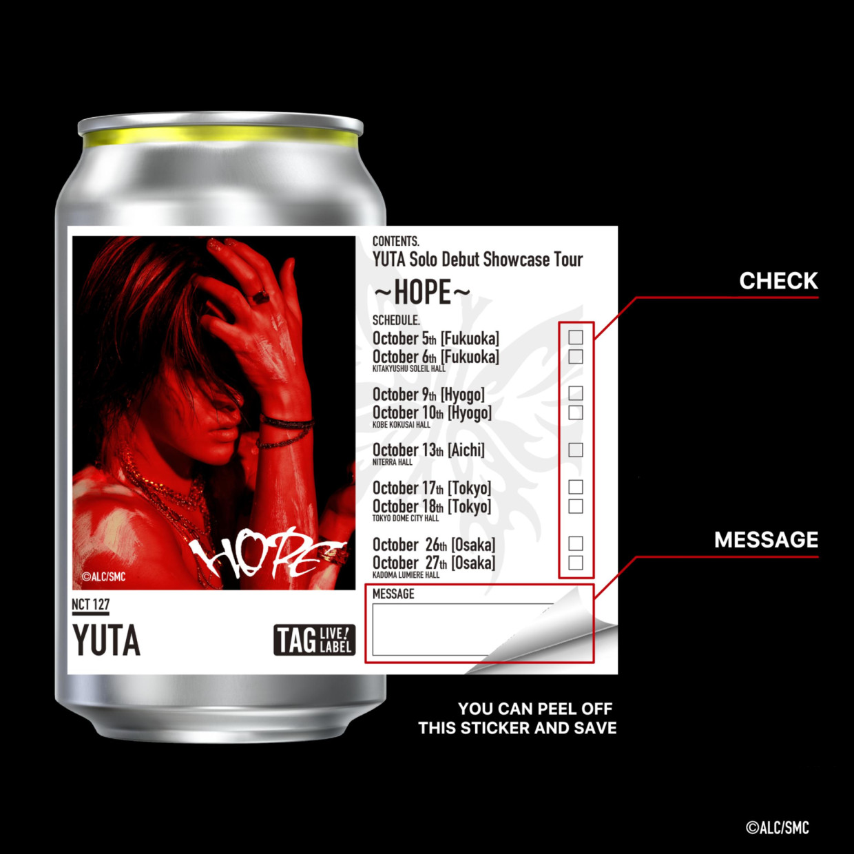 NCT127 YUTA label drink vending machine