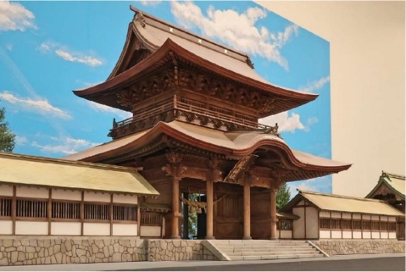Aso Shrine Tower Gate Model Replica
