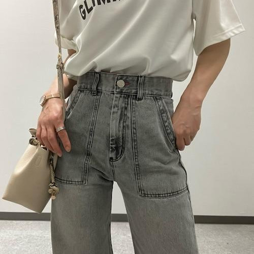 ストレートワイドデニムQ♡の定...