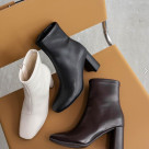 RANDA【晴雨兼用 ベーシックラウンドスクエアショートブーツ】