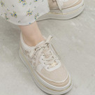 【RANDA】モノグラム×キルティング プラットフォームスニーカー