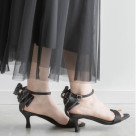 【RANDA】 2WAY リボンアンクルストラップサンダル