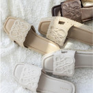 【RANDA】エンボスモノグラムジュートサンダル