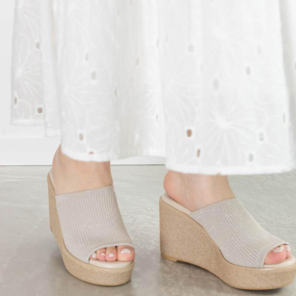 RANDA【新作！ウェッジヒールニットサンダル】