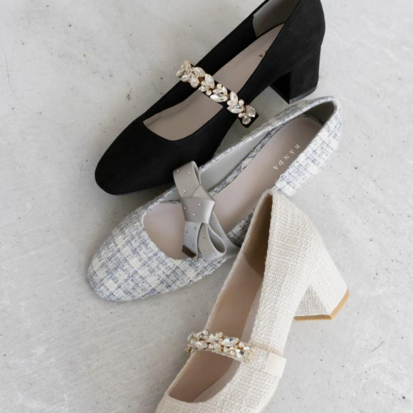 新作！【 3WAY スクエアトゥパンプス】