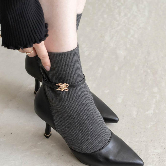 【RANDA】再入荷！ゴールドパーツニットドッキングブーツ