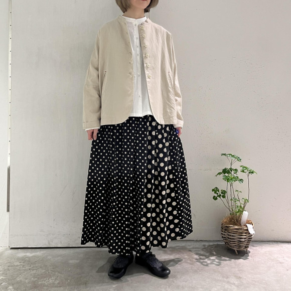 2nd floor nop de nod Light and comfortable to wear! Short jacket made of cotton hemp material*