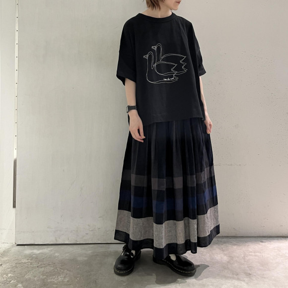 【2階 nop de nod】オリジナルのパネルチェック染めシリーズ＊