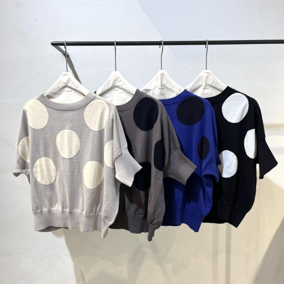 【2階 nop de nod】一枚で様になるドット柄サマーニット＊