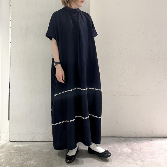 【2階 nop de nod】オリジナルのドットライン刺繍シリーズ＊