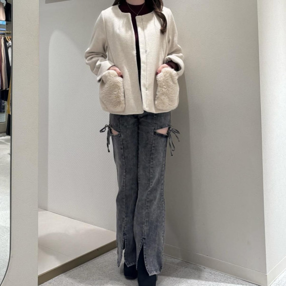 ファーデザインが可愛いアウターがお買い得に！！