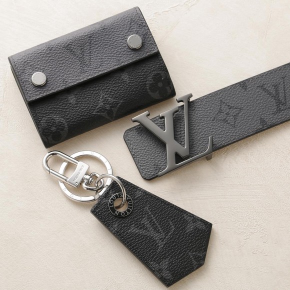 Louis Vuitton Monogram Eclipse Rivets Chain Wallet M63510