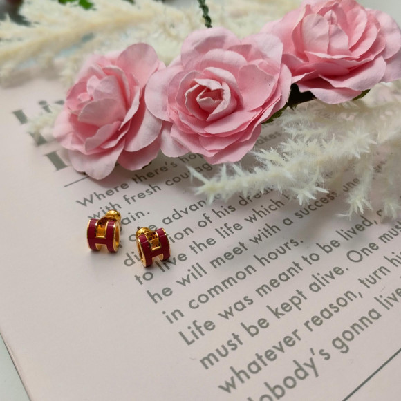 大人の女性にぴったりなHERMESのポップアッシュミニピアス