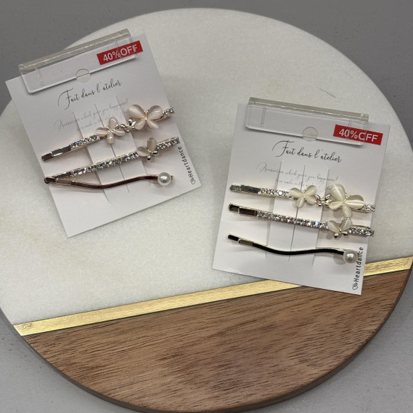 ♡バタフライ装飾ヘアピンセット♡