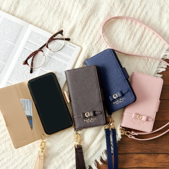 【新作】iPhoneケース リボンビジューベルト♡