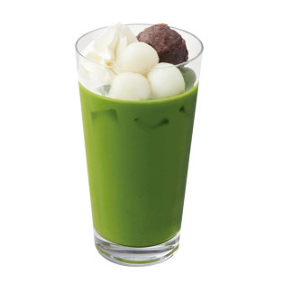 パフェ？ドリンク？迷ったらこれ！！　『抹茶白玉あずきラテ』