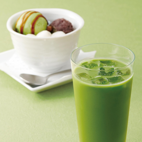 和スイーツの定番！　　抹茶クリームあんみつ