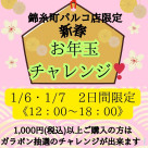 錦糸町パルコ店限定「お年玉チャレンジ」2Day開催！