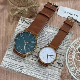 【普段使い／ペアならお得】レザーの軽やかさとブラウンの万能さ！オフの日用にはコレ＊SKAGEN