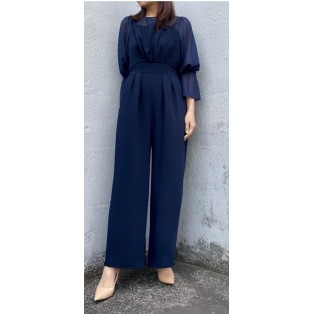 シフォンドットタック♡オールインワン