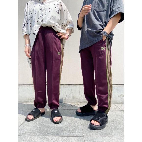 NEEDLES 21aw ZIPPED TRACK PANT MAROON | angeloawards.com