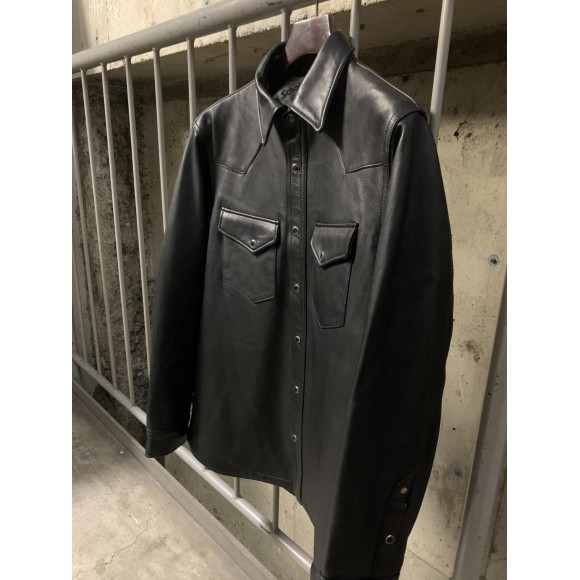 Schott/ショット/LAMB LEATHER WESTERN SHIRT/ラムレザー ウエスタン