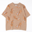 【B omnivore/ビーオムニボー 】RNトラ総柄WJQD クルーネックS/S