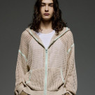 B omnivore/ビーオムニボー/HAND - STITCH MESH HOODIE メッシュフーディー