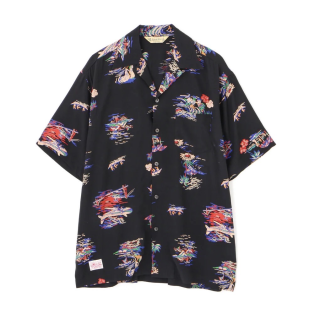 Schott×PJ/ショット×パイナップルジュース/RAYON SHIRT ALOHA LAND/レーヨンシャツ アロハランド