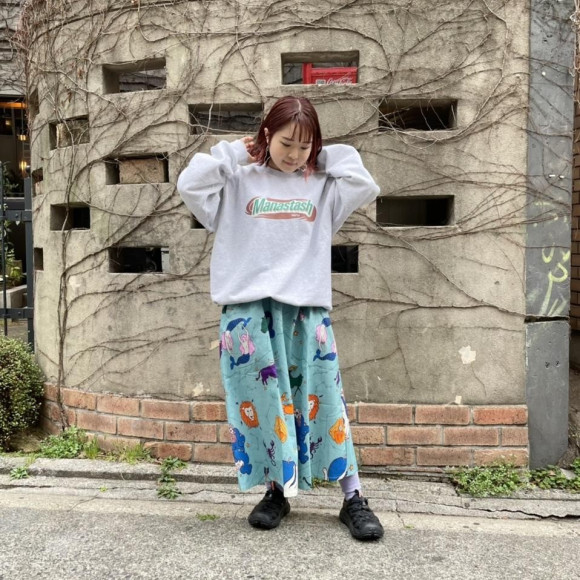 【BOHEMIANS/ボヘミアンズ】  HOROSCOPE OX FLARE GATHER SKIRT ホロスコープフレアギャザースカート