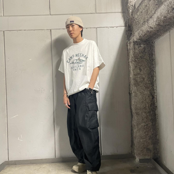 【 REMIRELIFE/ レミレリーフ】別注 オーバーサイズ ドローコード TEE