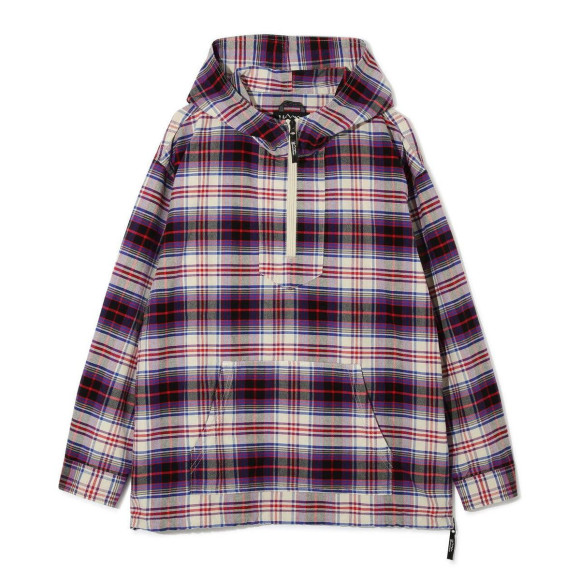 MANASTASH/ mana stuss WASHED PLAID HOODIE 