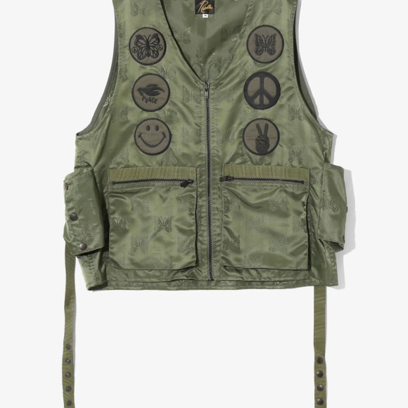 NEEDLES RADIO VEST - PAPILLON JACQUARD SATEEN