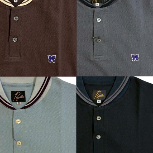 【오늘 발매】NEEDLES×BEAVER/니들즈×BEAVER/별주 SHAWL COLLAR S/S POLO - COTTON PIQUE 폴로 셔츠